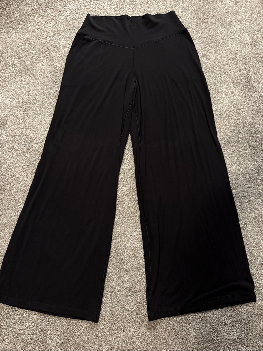 aerie Black Wide-Leg Palazzo Pants